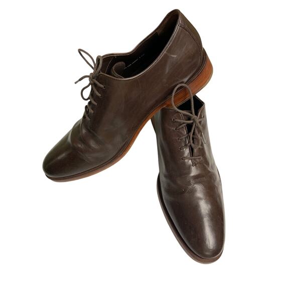 Cole Haan Chestnut Brown Leather Lace Up Shoes Size 11 - Picture 1 of 5